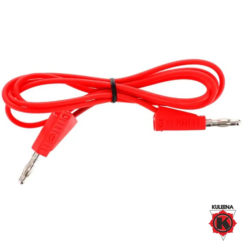 4mm Stackable Plug Leads, Red - 1000mm