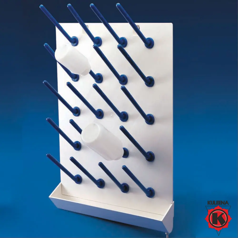 Polylab Draining Rack Polypropylene Plastic Molded- 56 Pegs